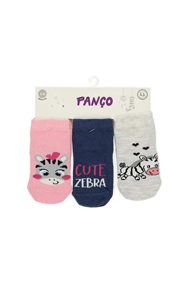 Детские носки для девочек с принтом Zebra Panço, 438-Multi