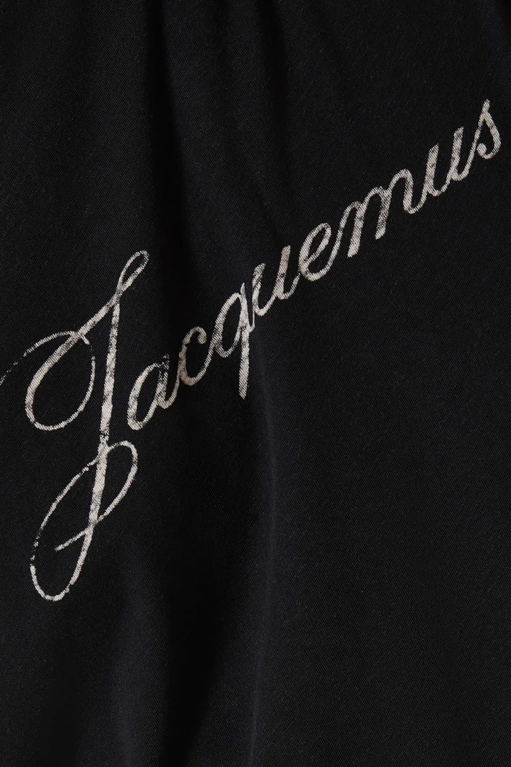 Футболка с принтом-логотипом хлопковая Jacquemus, черный — фото 4