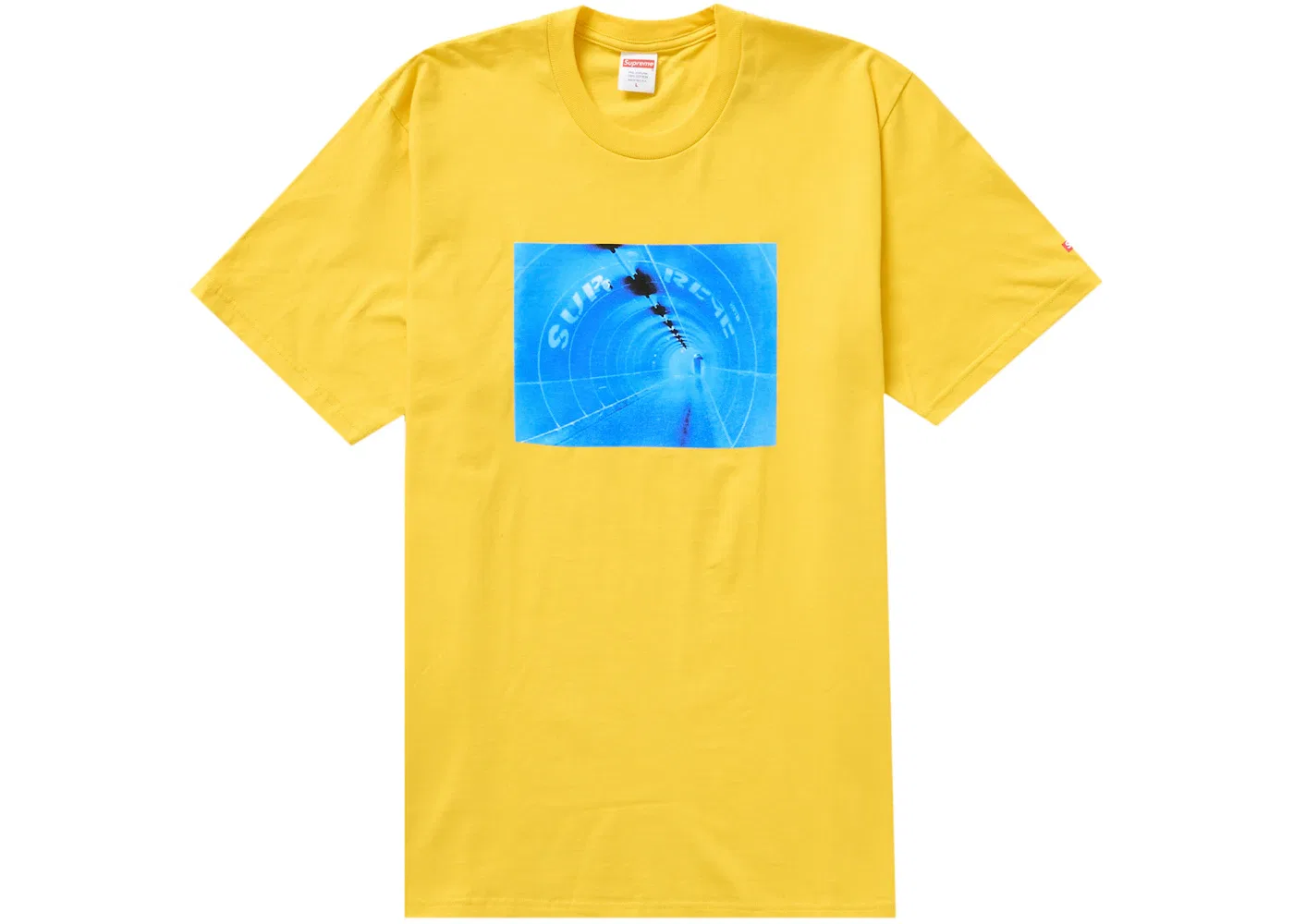 Мужская футболка с принтом Supreme Tunnel Tee, Yellow