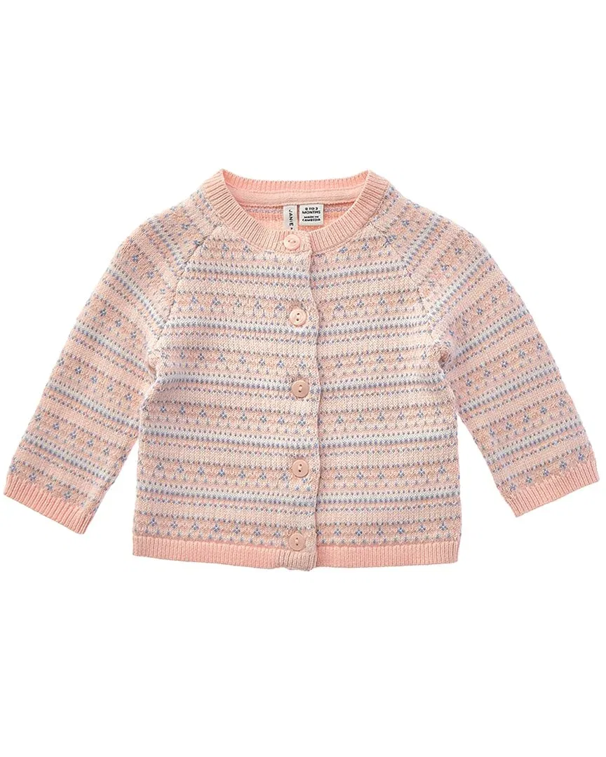Детская кардиган вязаный с принтом Fair Isle Janie and Jack, розовый