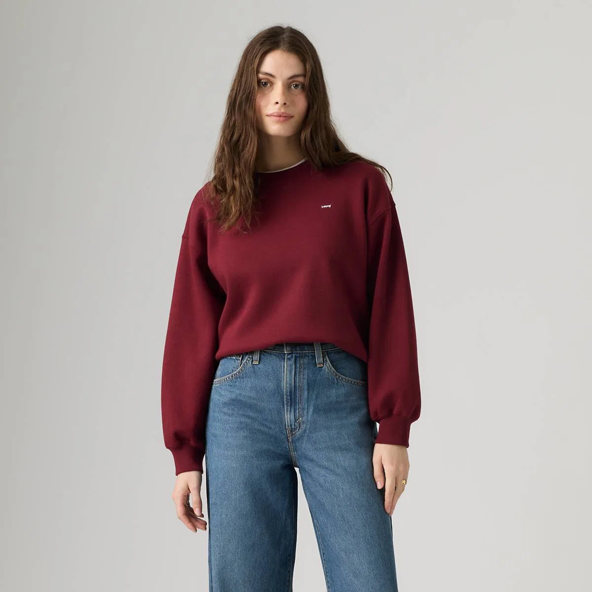 Повседневная толстовка с круглым вырезом Levi's, Warm Cabernet - Red — фото 3