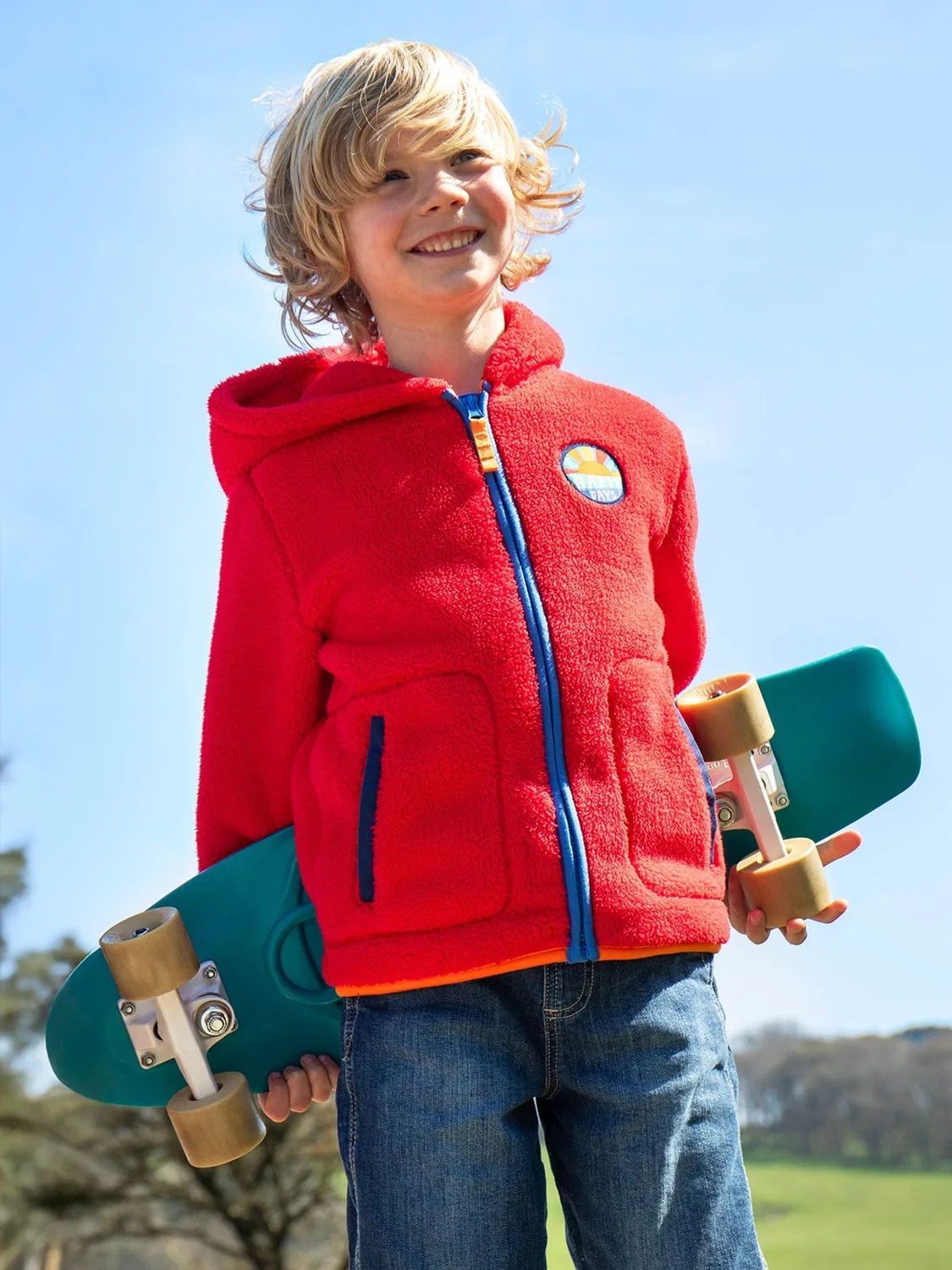 Куртка-флис Frugi Red Glen, красный