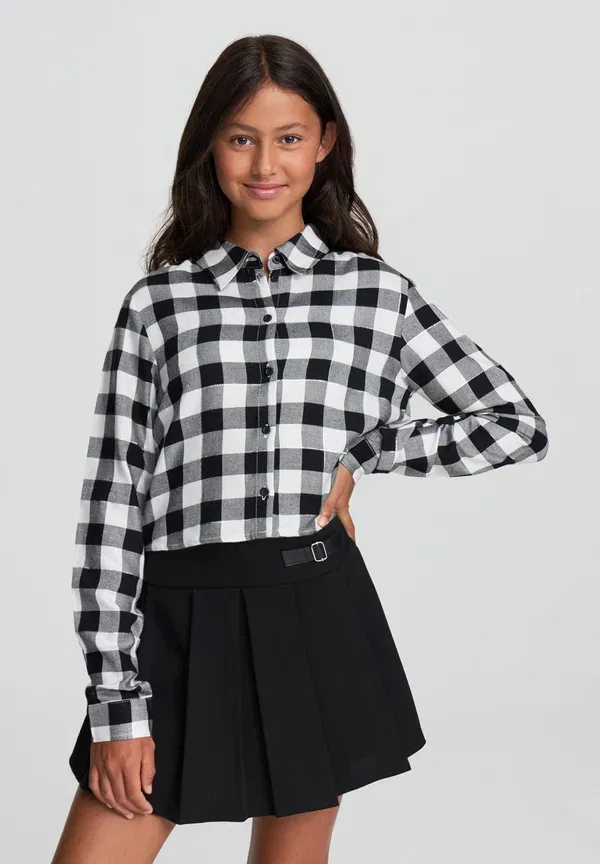 Юбка из полиэстера с эластаном Sopra al ginocchio tinta unita - mini skirt Terranova, черный — фото 2