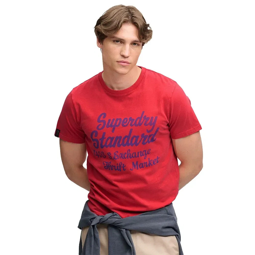 Мужская футболка с принтом Vintage Script Superdry, Red