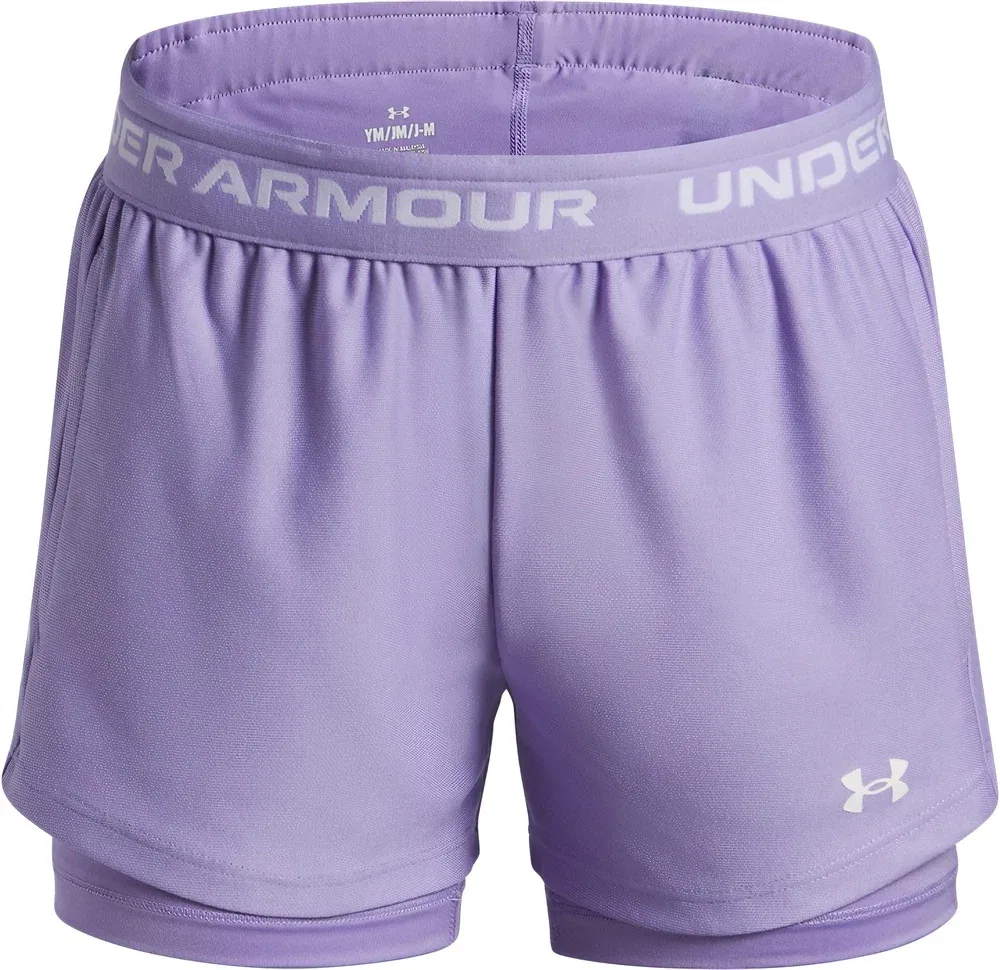 Шорты спортивные с принтом Tech Play Up 2N1 Under Armour, фиолетовый