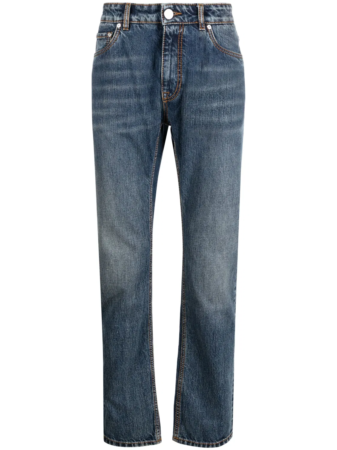 Джинсы с силуэтом Slim с мотивом Пегас ETRO, синий