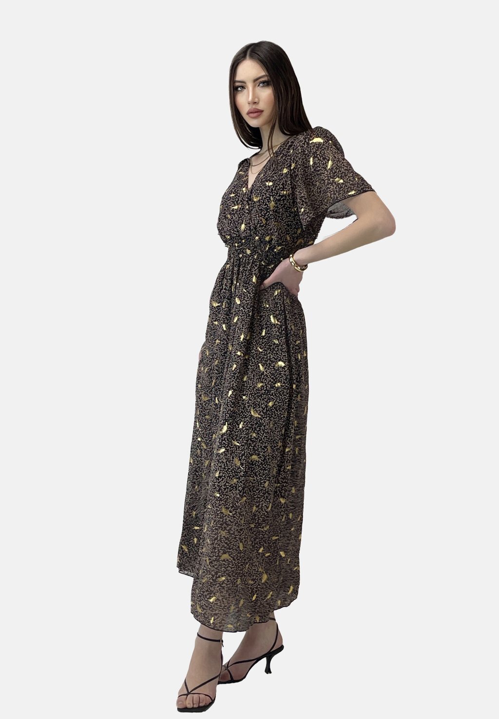 

Платье макси Elara, коричневый