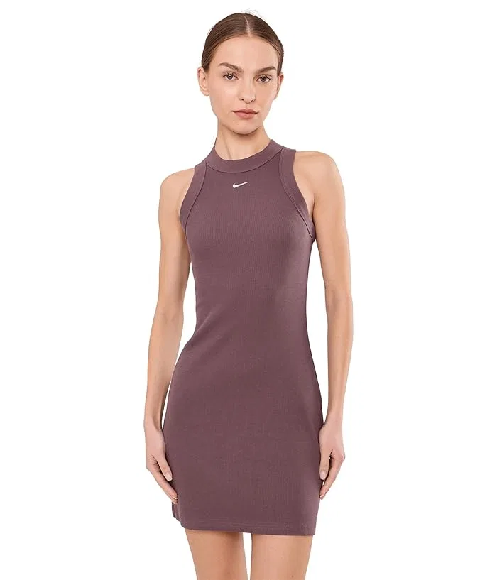 Платье трикотажное Nike Sportswear Chill Knit Rib Tank Dress, Tattoo/Sail