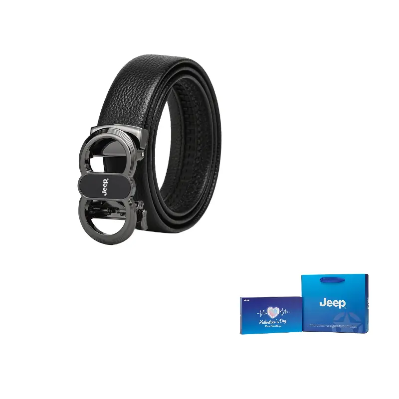 

Jeep Ремень мужской Alloy Leather с монограммой, черный, 3,5 см