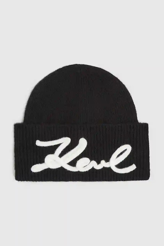 

Шапка из смеси шерсти K/SIGNATURE Karl Lagerfeld, черный