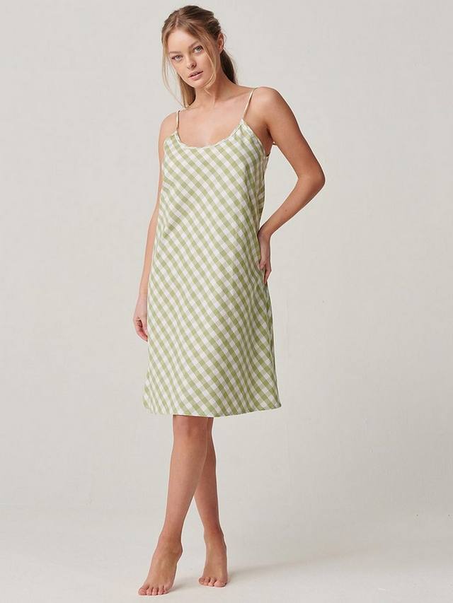 

Хлопковая ночная сорочка с тонкими бретелями British Boxers, Field Green