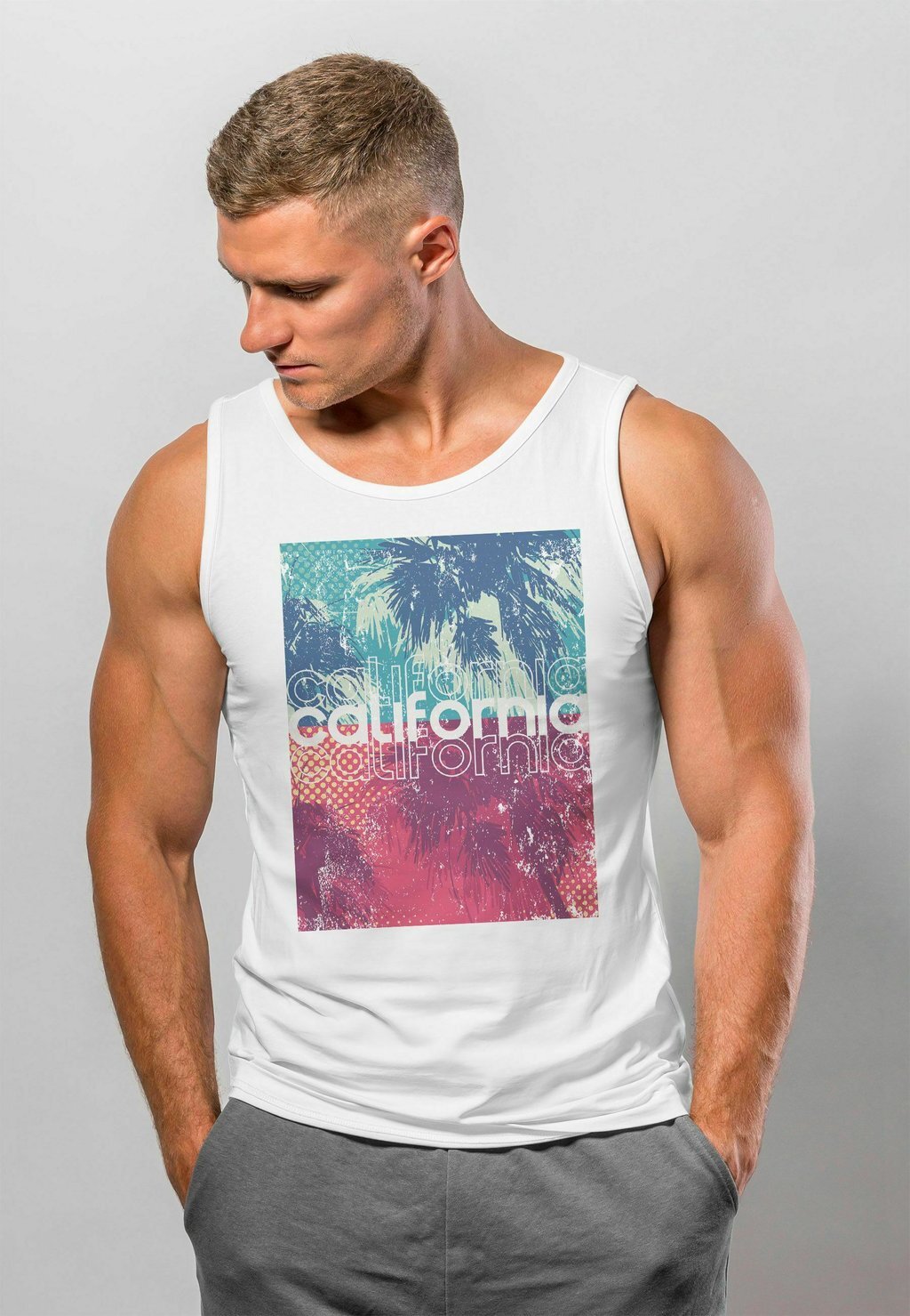 

Топ TANK-TOP CALIFORNIA PALMEN SOMMER MUS Neverless, цвет weiß