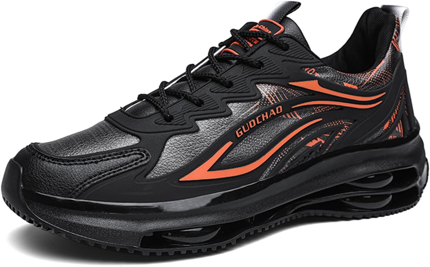 

Мужские модные кроссовки сетчатые для тенниса, спортивной ходьбы, с контрастным цветом, для тренировок и повседневной носки Spwagym, черный/красный