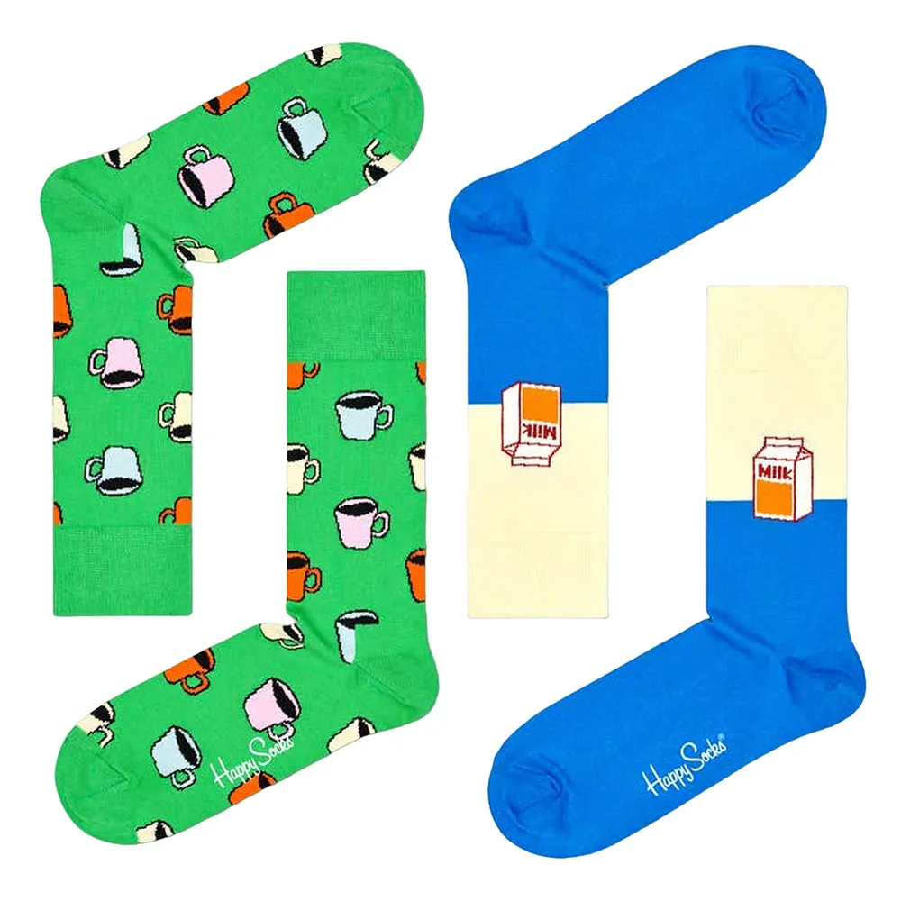 

Носки 2 шт Happy Socks My Cup Of Tea and Milk long, синий