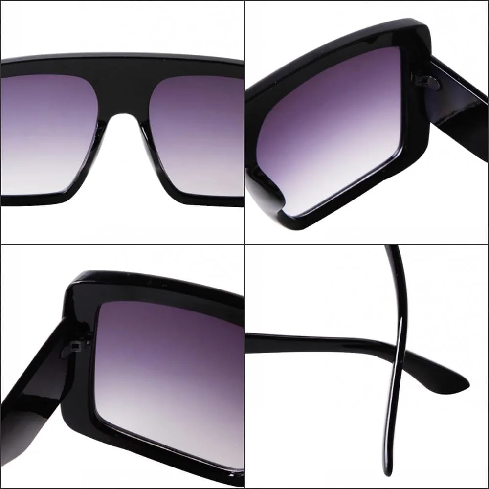 

LVTFCO Винтажные солнцезащитные очки большого размера для женщин, роскошные, модные, в стиле ретро, ​​с прозрачной крупной оправой, солнцезащитные очки-щиток, C7