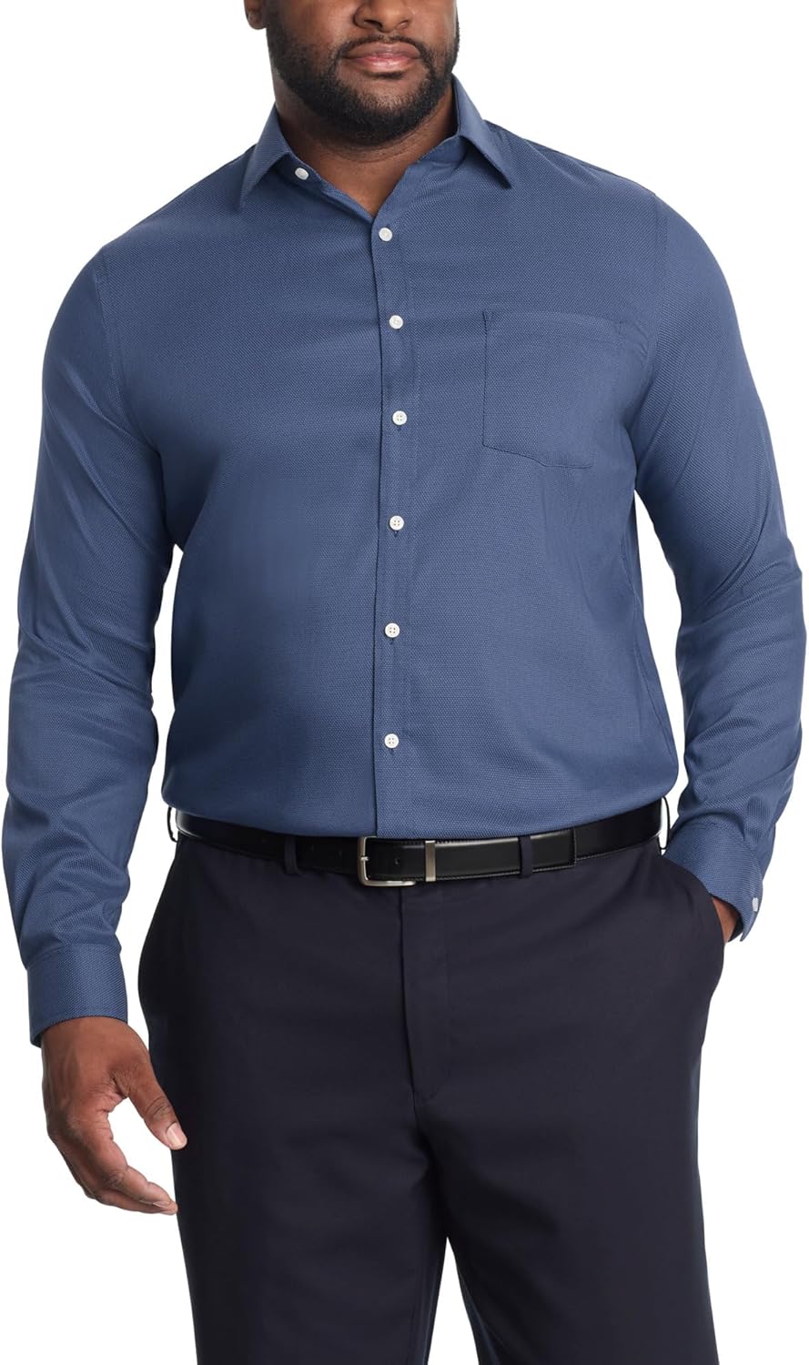 

Мужская рубашка Michael Kors, дорожная, эластичная, для высоких, (для больших и высоких), Navy