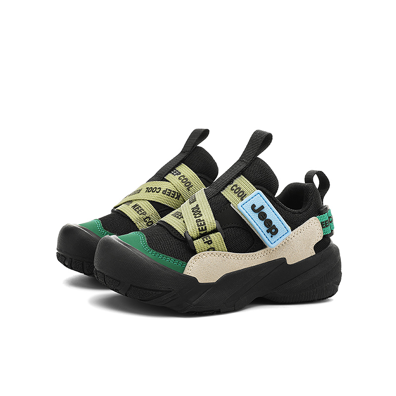 Jeep Кроссовки Running Collection Low top для детей 3-7 лет, черно-зеленые — фото 4