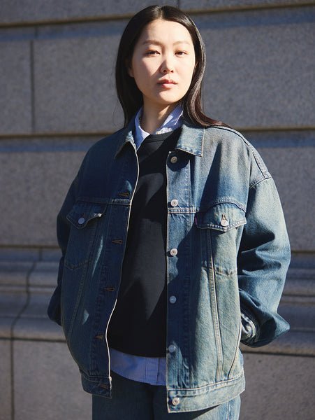 Женская куртка-тракер размера XL Levi's, Medium Indigo - Worn In