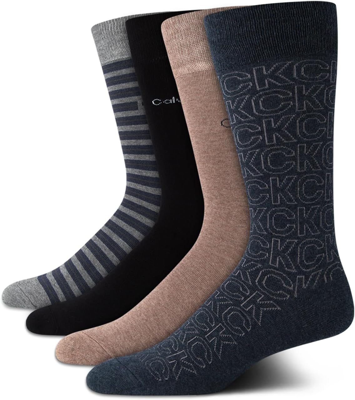 

Мужские носки Calvin Klein Crew Socks - 4 пары, легкие, влагоотводящие, мягкие, спортивные носки для мужчин, для занятий спортом и бега, Dark Denim Multi