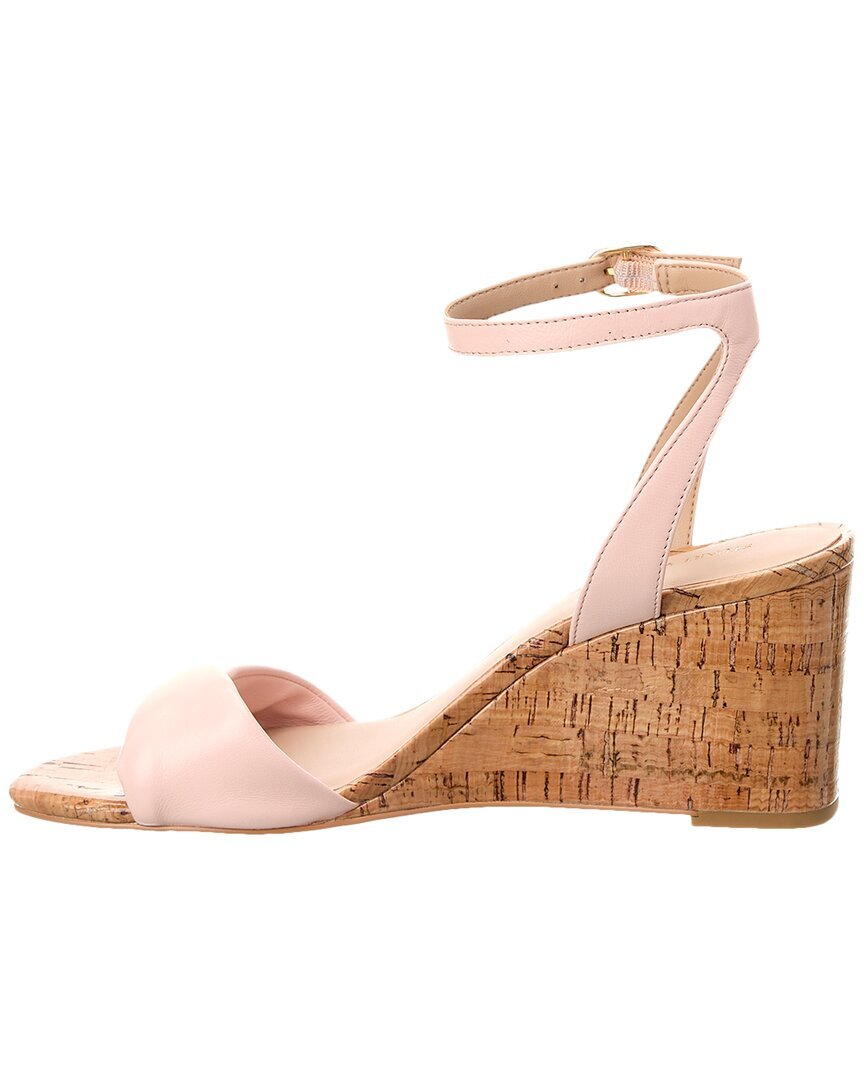 Кожаные сандалии на танкетке Stuart Weitzman Everly 75, розовый — фото 2