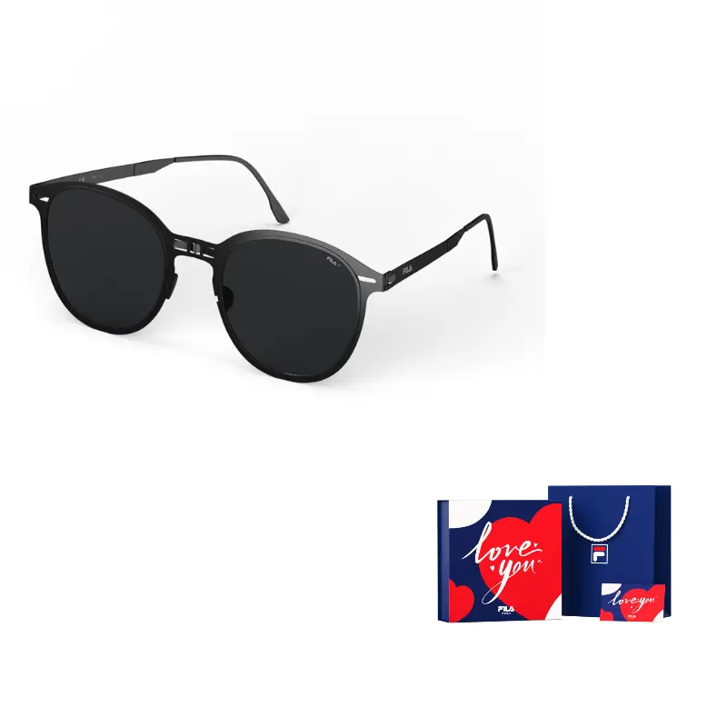 

FILA Унисекс круглые солнцезащитные очки с металлической оправой, 530P Smoke Gray