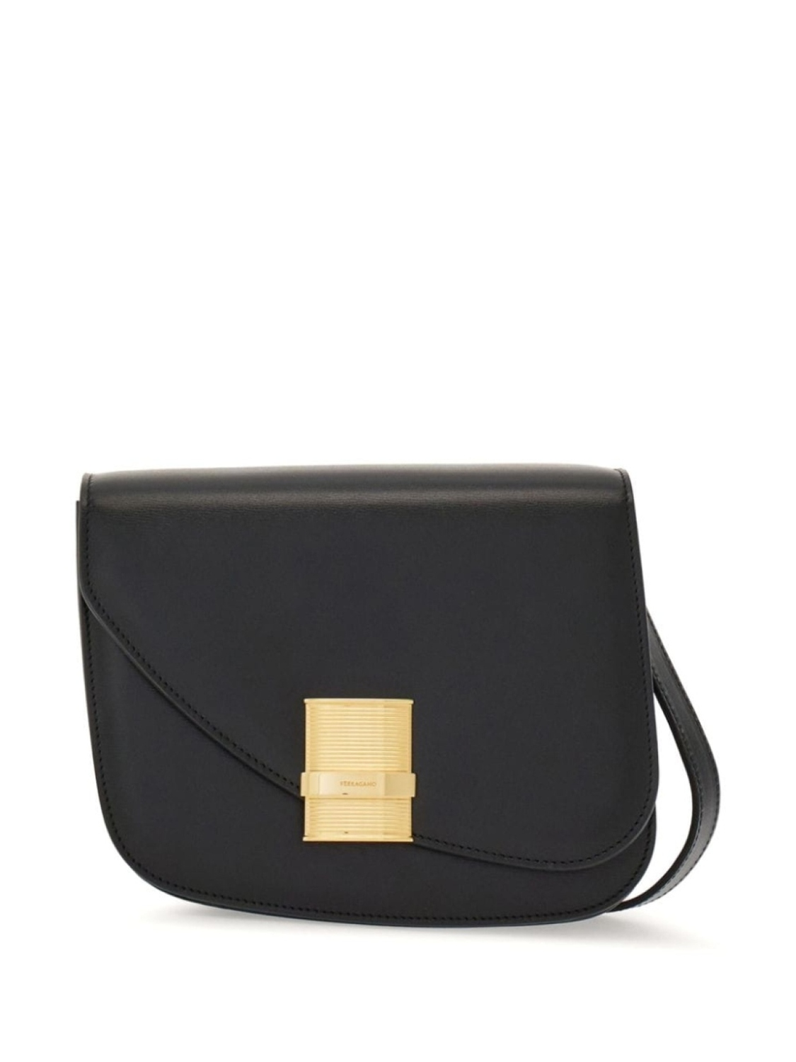 

Ferragamo маленькая сумка через плечо Asymmetric, черный