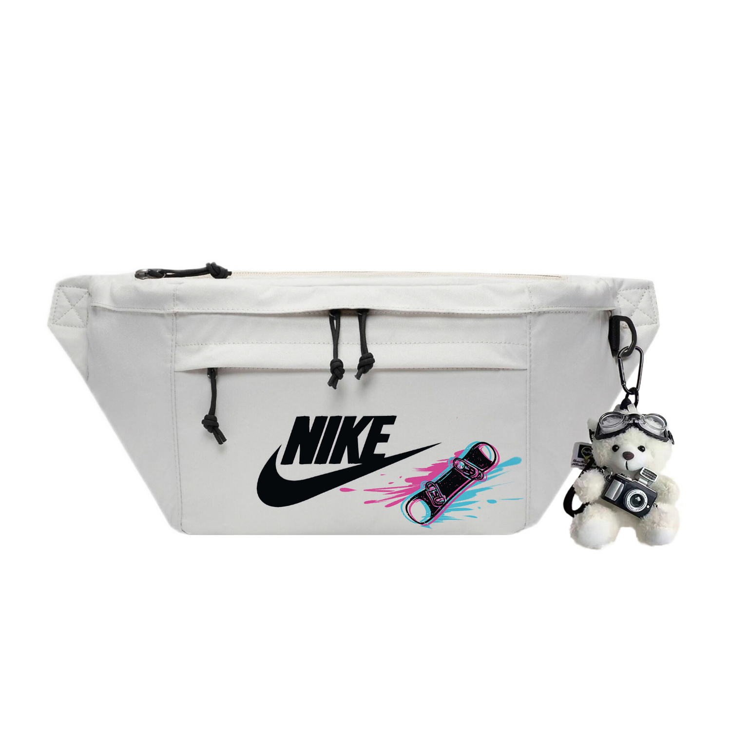 

Тканевая сумка через плечо, кроссбоди, слинг-сумка, поясная сумка Regular Unisex Light Bone Gray Nike, светло-серый