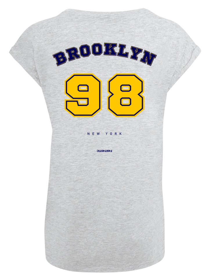

F4NT4STIC Футболка Brooklyn 98 NY с коротким рукавом, серая с пятнистым рисунком, Серый, F4NT4STIC Футболка Brooklyn 98 NY с коротким рукавом, серая с пятнистым рисунком