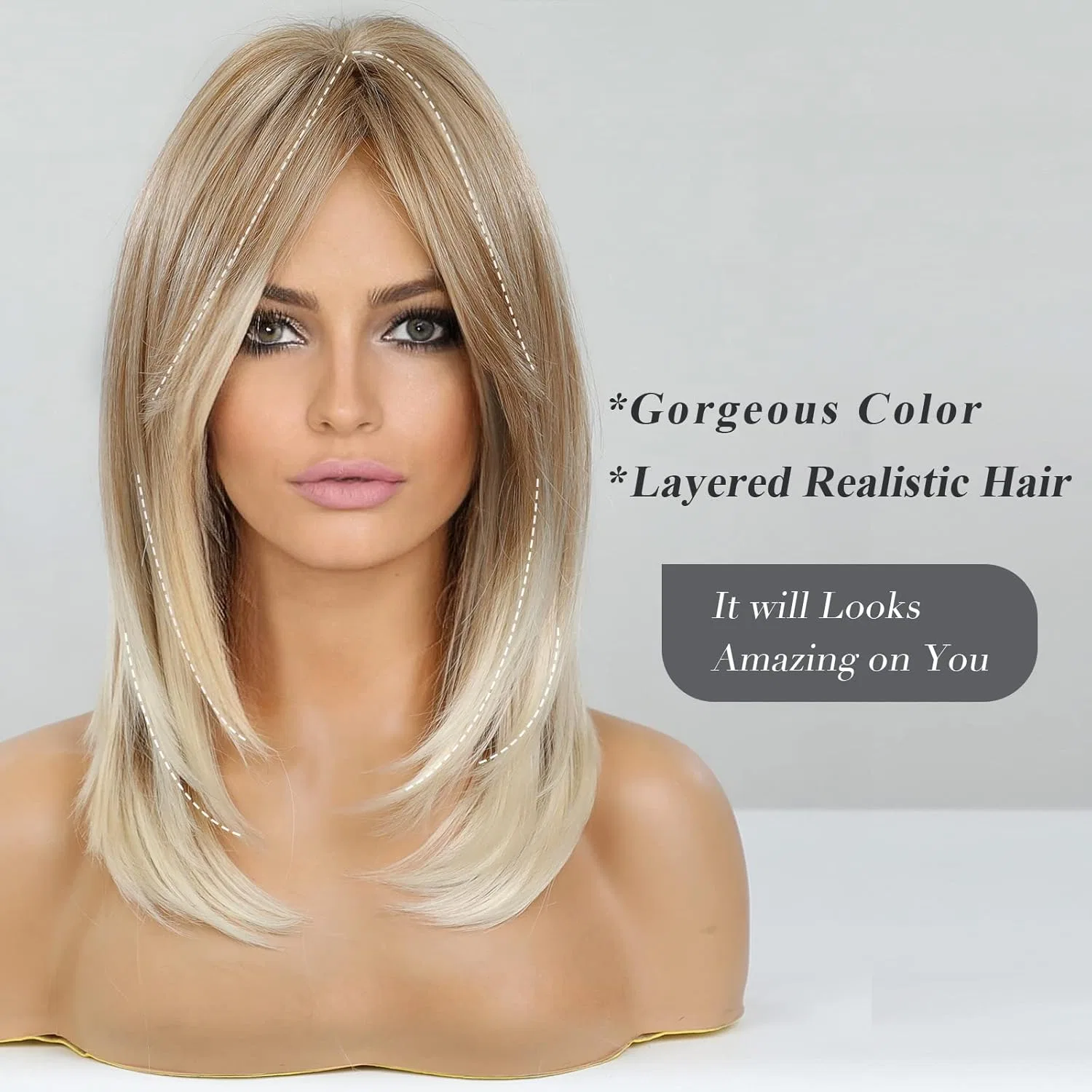 Длинный синтетический парик с челкой от Haircube Haircube — фото 2