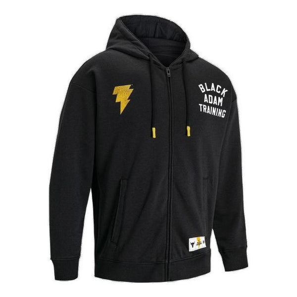 

Куртка project rock black adam full zip rival fleece hoodie 'black yellow' Under Armour, черный