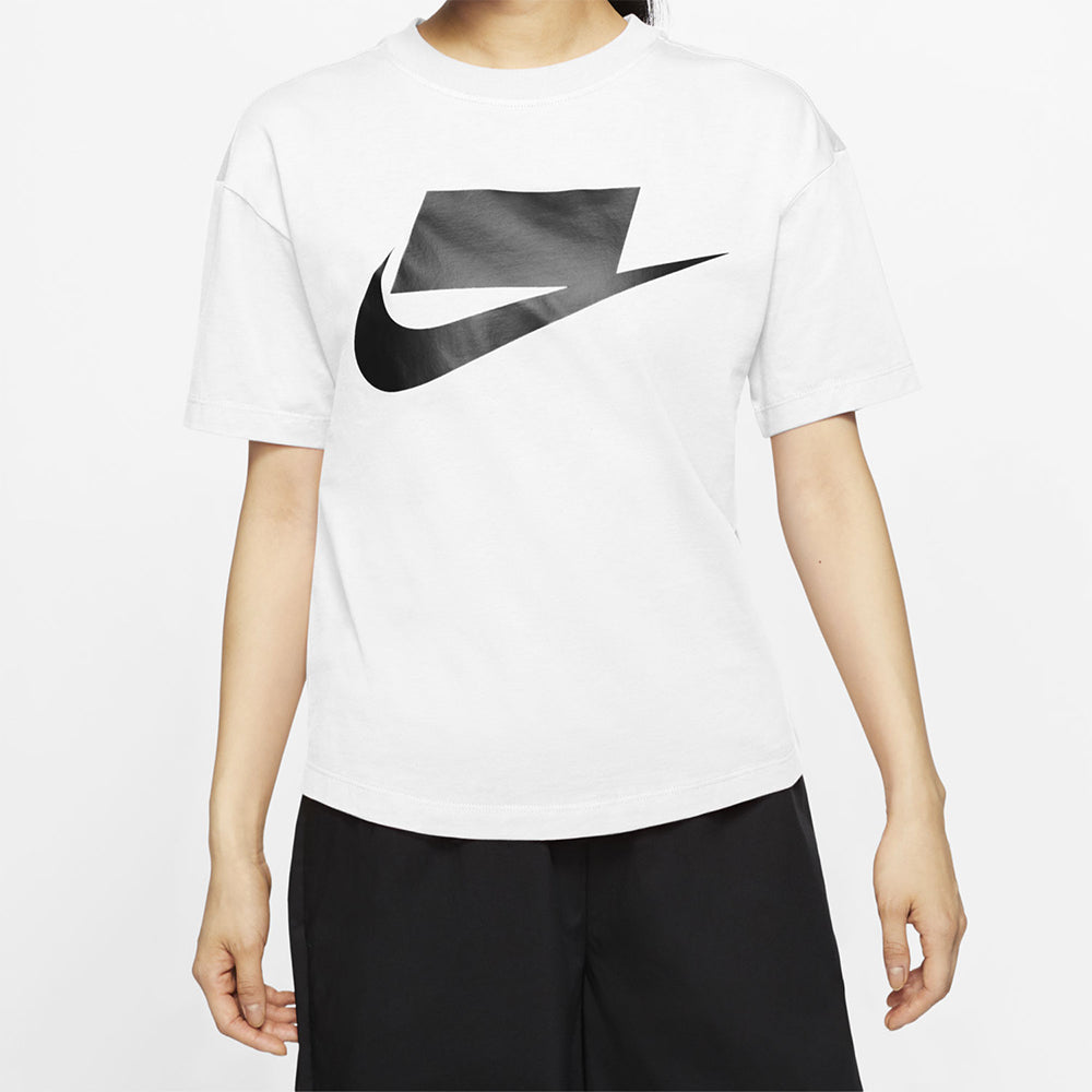 Футболка (WMNS) Nike Casual Sports Training Round Neck Short Sleeve White T-Shirt DB9828-100 — фото 4