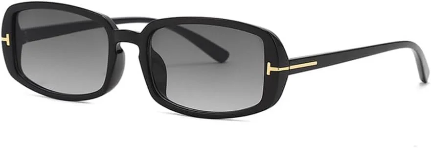 

Модные маленькие прямоугольные солнцезащитные очки для женщин в стиле ретро с леопардовым принтом, солнцезащитные очки UV400 для мужчин MTZJH, Black Gray