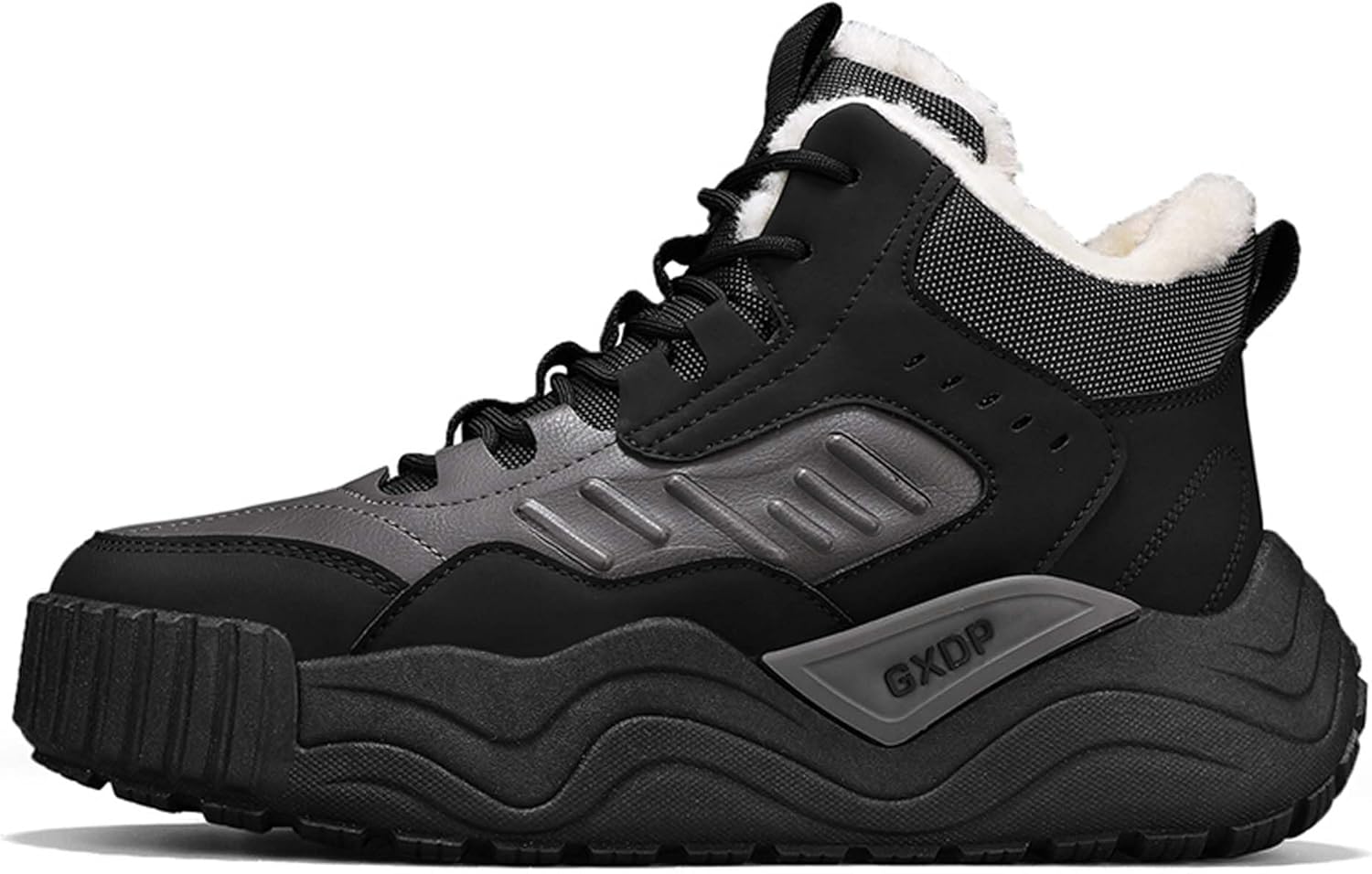 

Зимние плюшевые толстые теплые и легкие повседневные походные ботинки, противоскользящие снегоступы Generic, серый