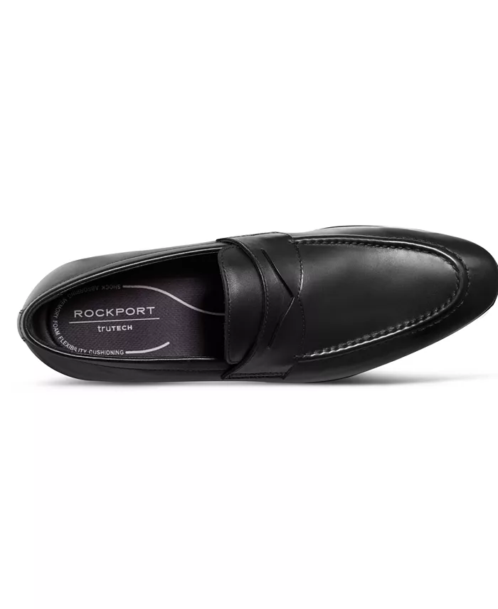Мужские классические лоферы Cory Slip On с ремешком Rockport, черный — фото 4
