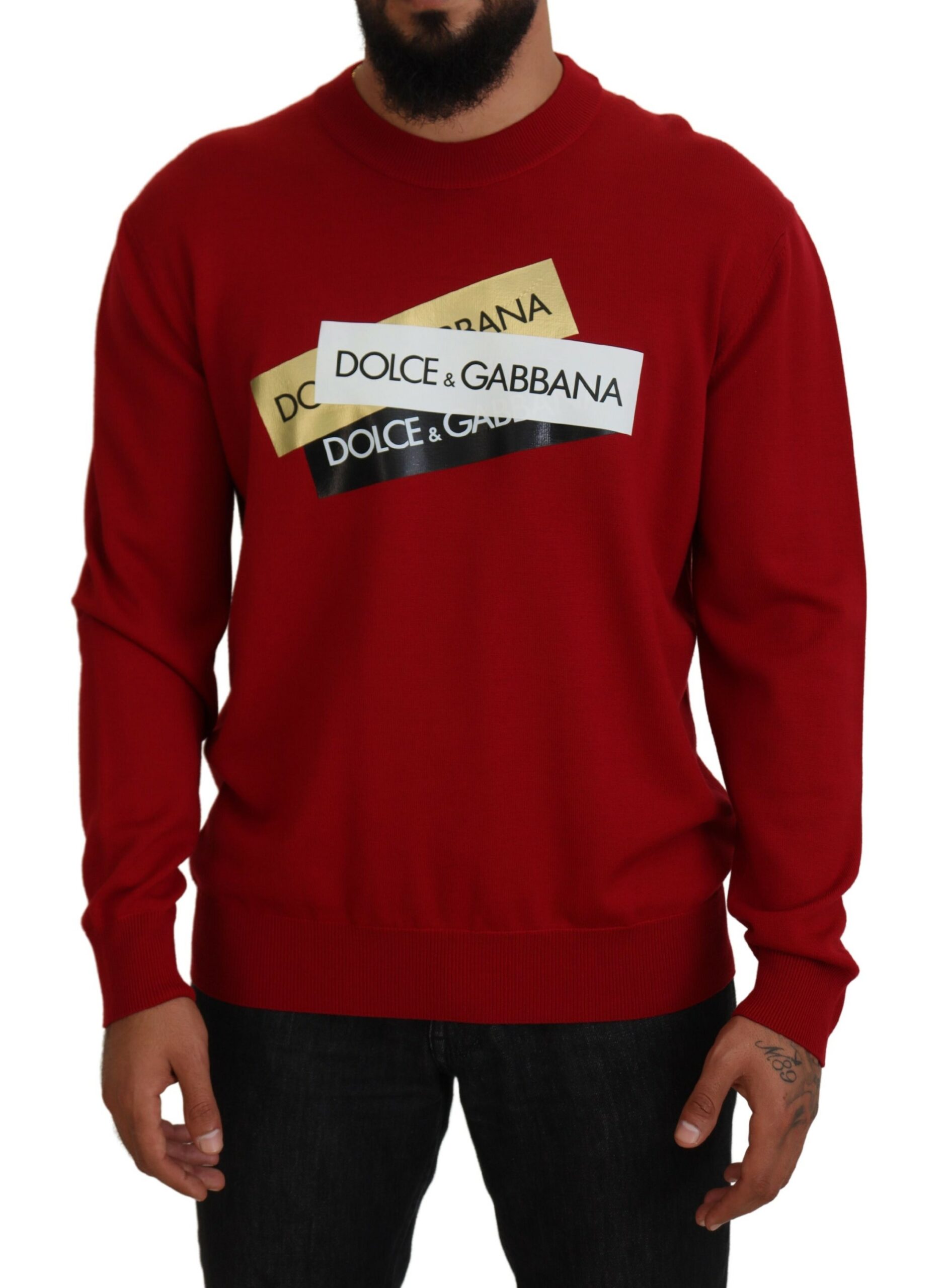 

Красный свитер из натуральной шерсти Dolce & Gabbana