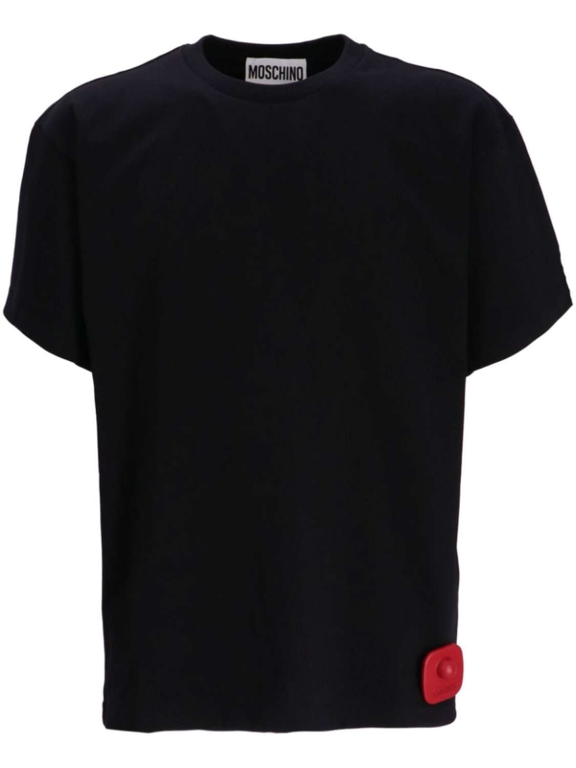 

Moschino футболка из хлопка с защитной биркой, черный