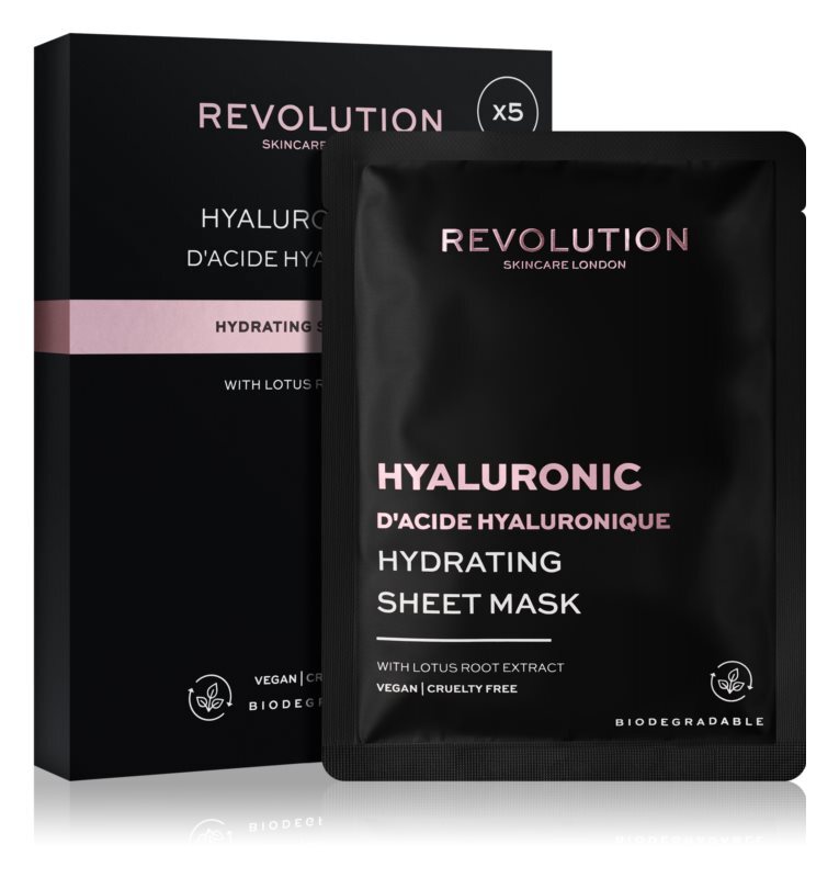 

Набор интенсивно увлажняющих льняных масок Revolution Skincare Hyaluronic Acid