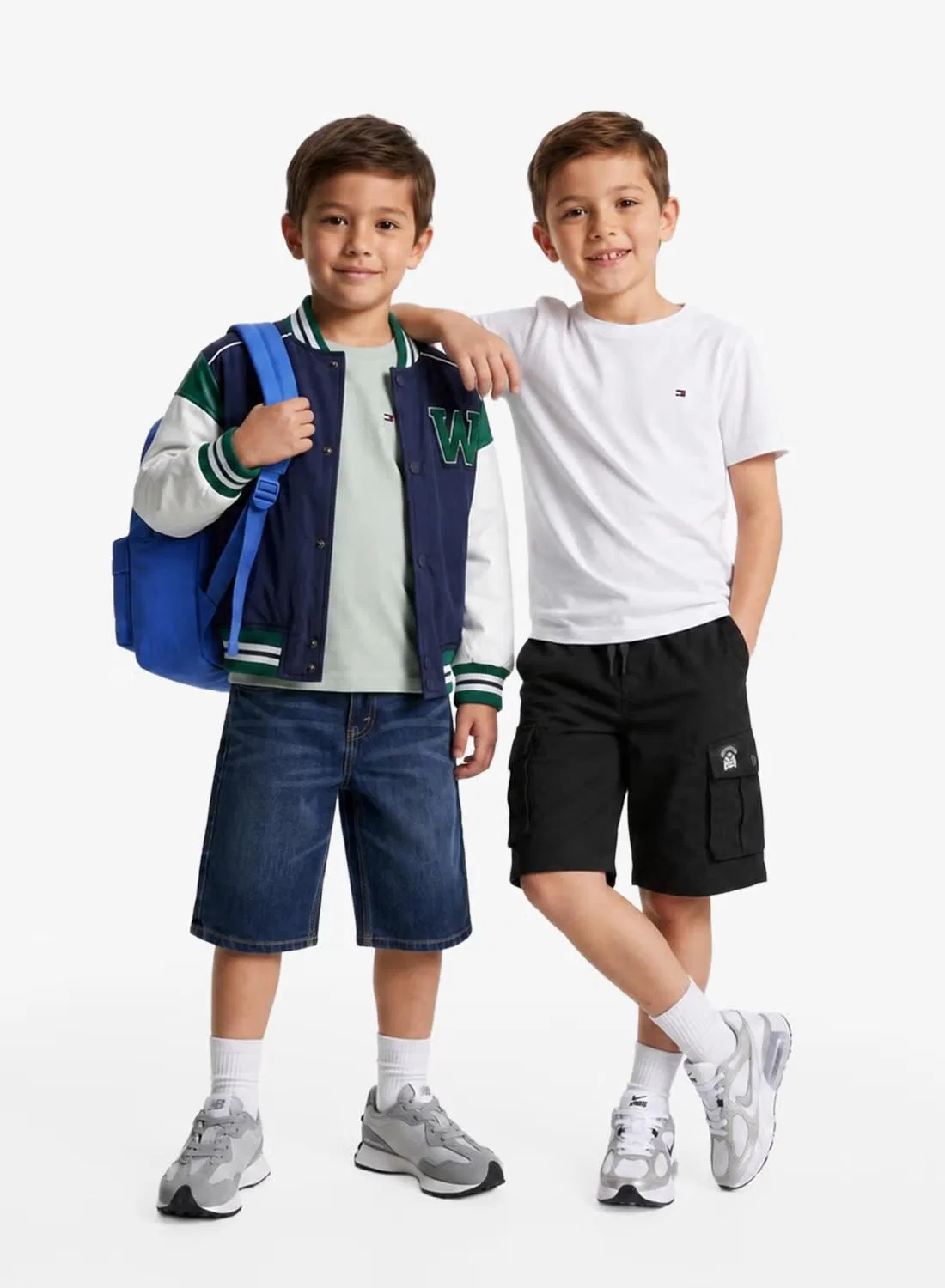 Футболка с фирменной тесьмой, комплект 2 шт, Tommy Hilfiger, серебристый