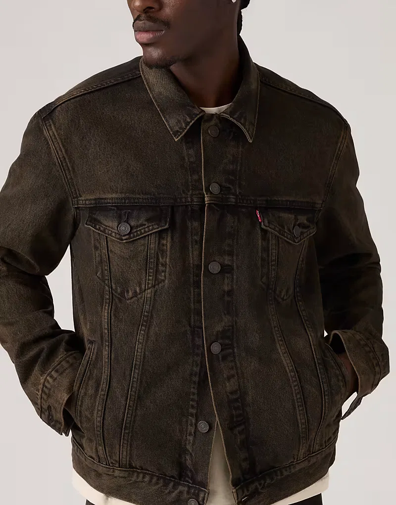 Джинсовая куртка Levi's Trucker, коричневый — фото 3