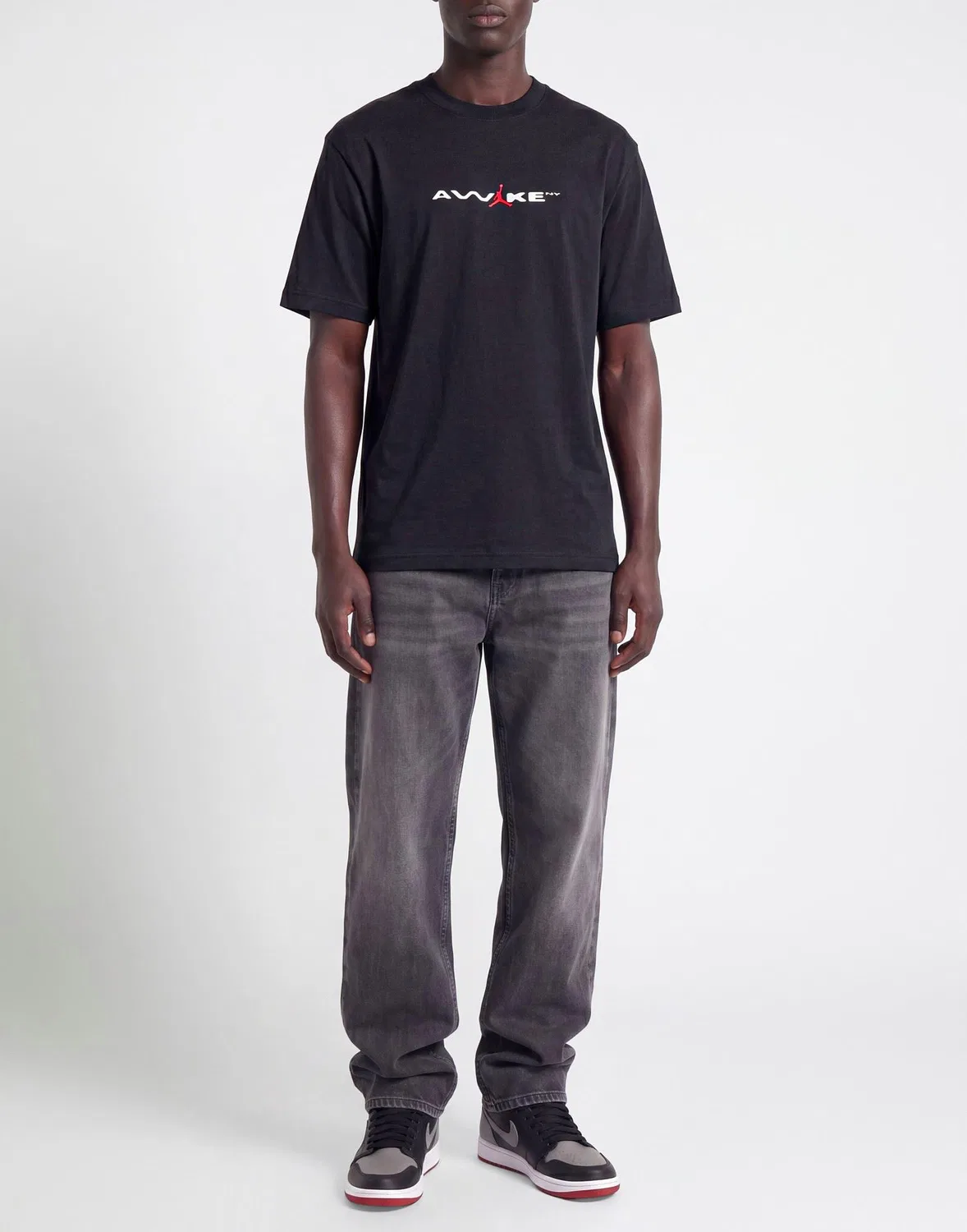 Мужская футболка с принтом X Awake Ny Jordan, черный — фото 2