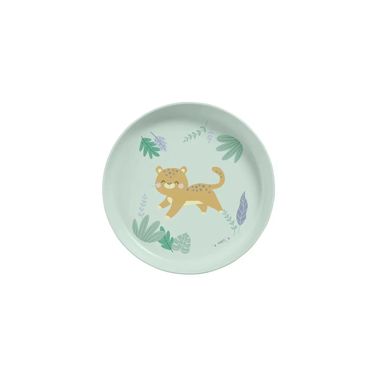 Детский набор посуды 5 предметов для кормления Jungle Cheetahs Saro, Mint — фото 3