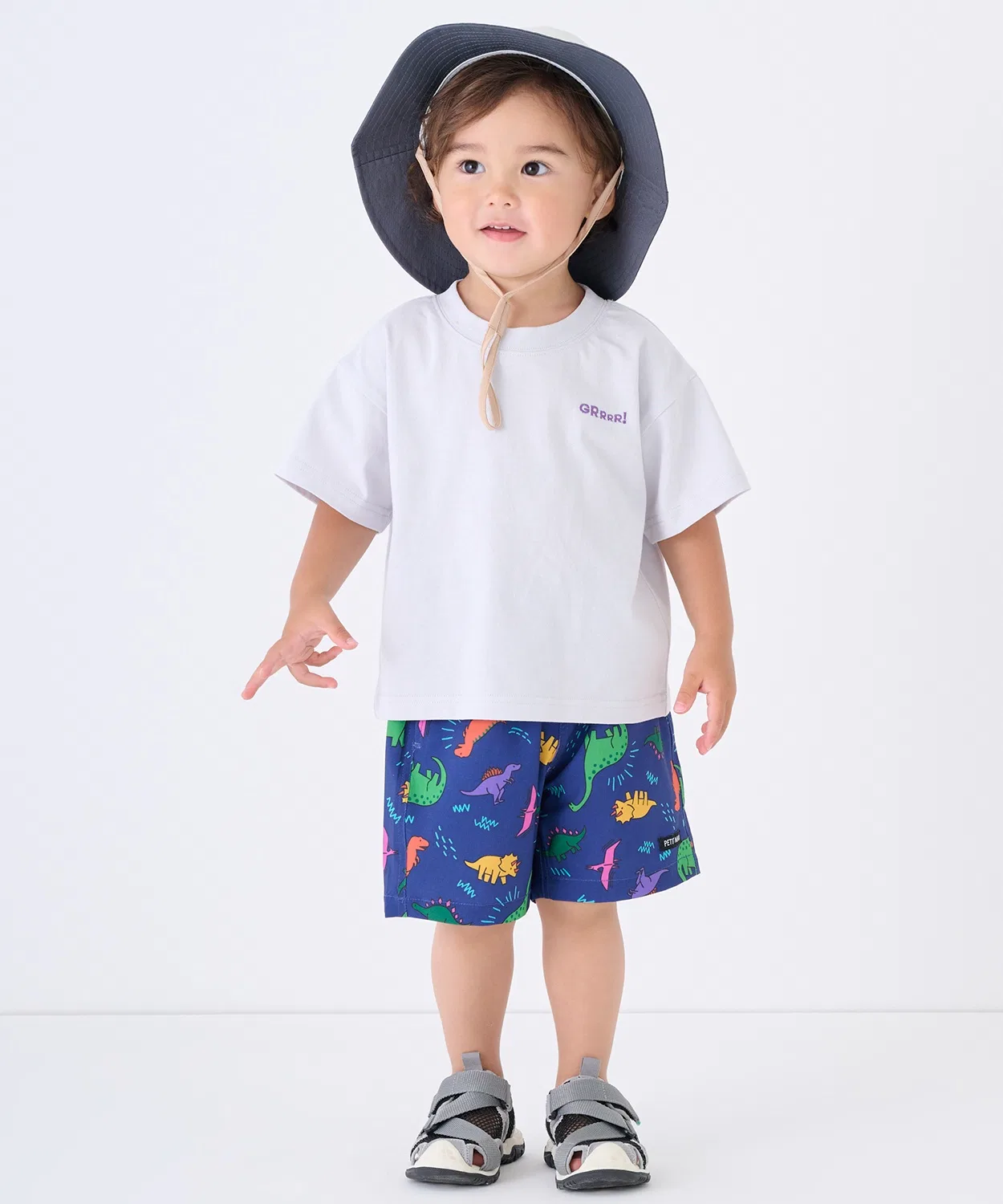 Детские шорты-полукомбинезон с принтом POP Half Pants petit main, Rainbow