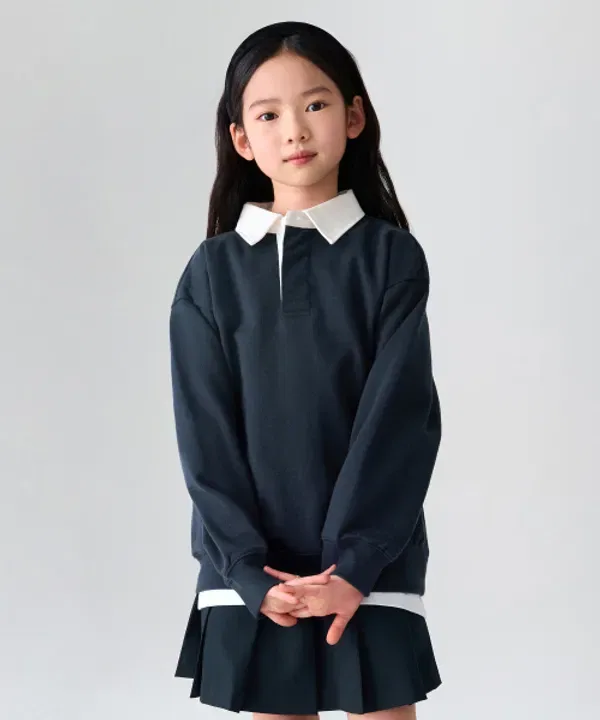 Свитшот оверсайз регби, Musinsa Standard Kids, Navy
