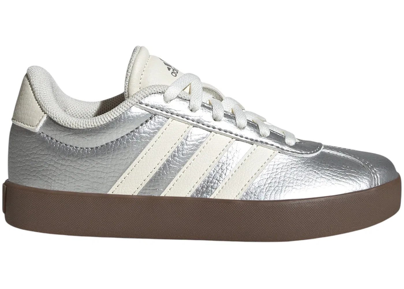 Детские кроссовки Lifestyle Adidas VL Court 3.0, Silver Metallic/Off White/Gum