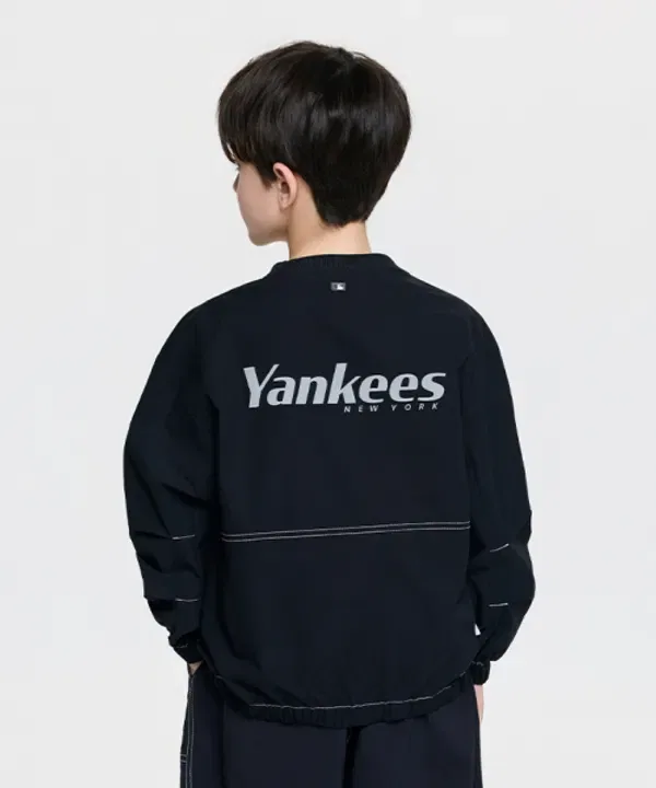 Свитшот уличный базовый Mlb Kids, черный — фото 2