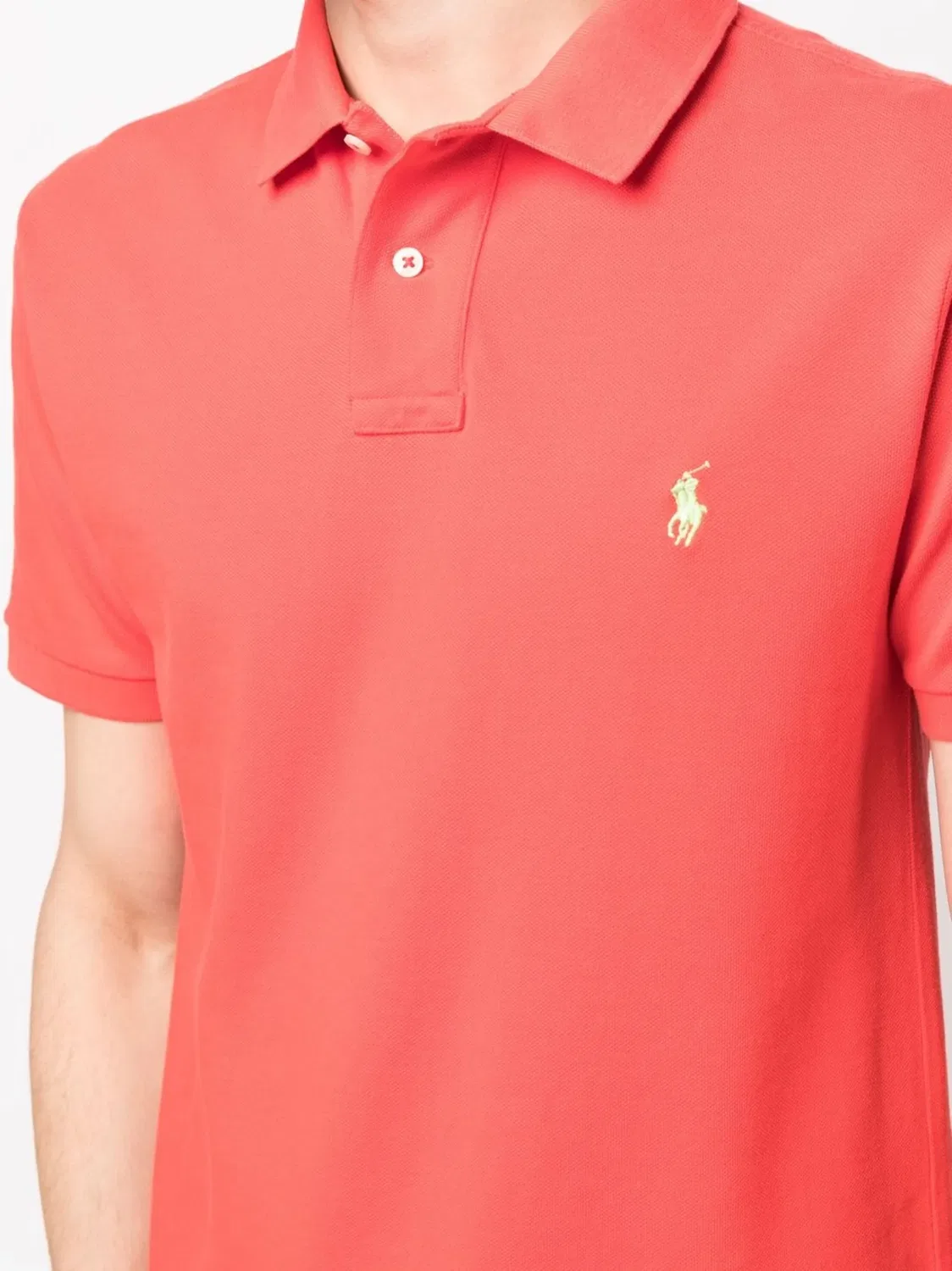 Polo Ralph Lauren Поло с вышитым логотипом, красное — фото 3