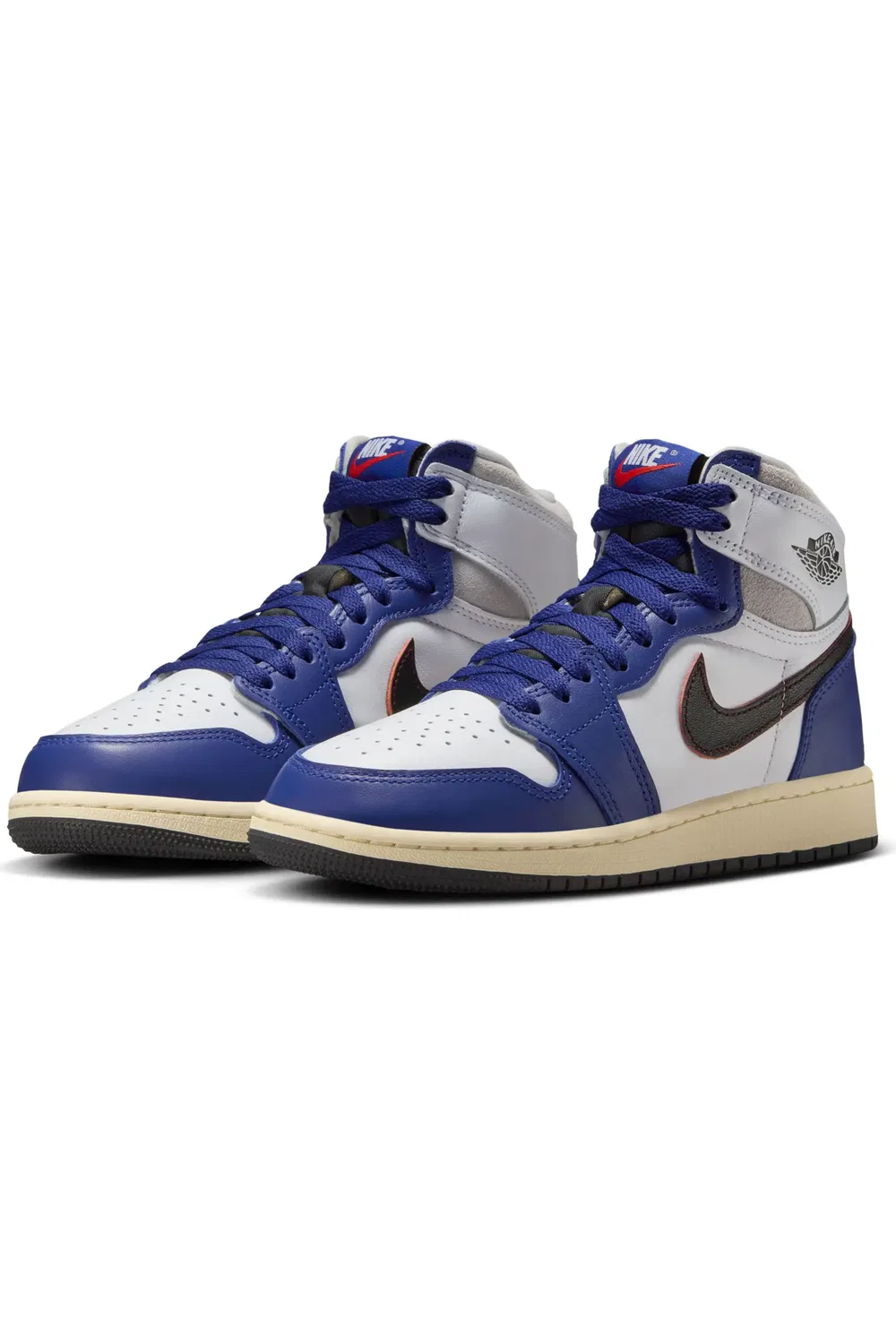 Кроссовки детские баскетбольные Air Jordan 1 Retro High OG Jordan, White/Black/Neutral Grey