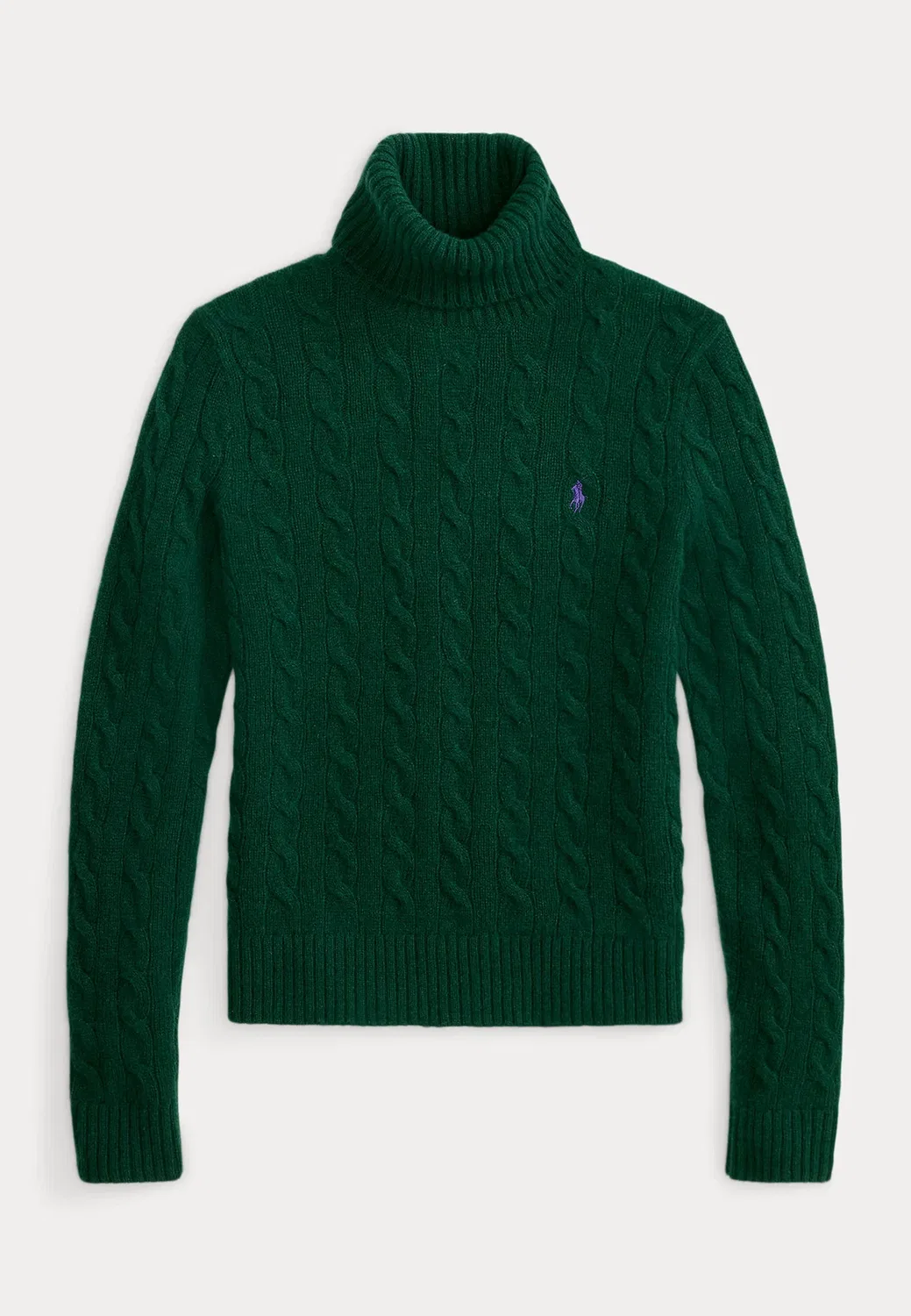 Свитер с высоким воротником из шерсти и кашемира Polo Ralph Lauren, College Green — фото 4