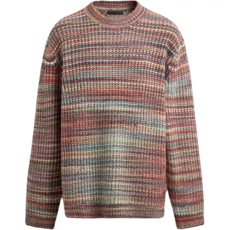 Мужской свитер с круглым вырезом, мультиколор, ZARA, Multicolor