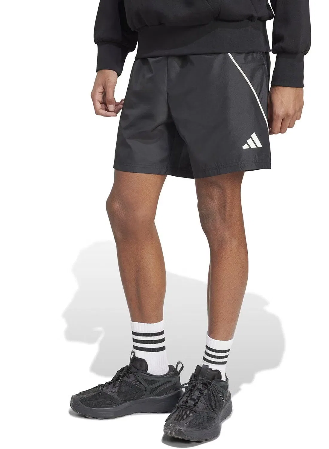Шорты спортивные с матовой отделкой Stadium Adidas, черный